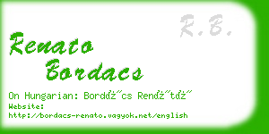 renato bordacs business card